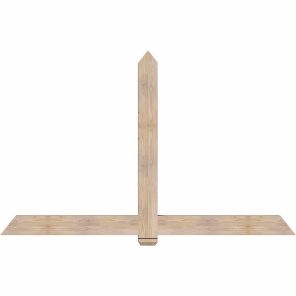 Ekena Millwork Eugene Smooth Timber Gable Bracket, Douglas Fir, 84"W x 53"H x 3 1/2"D x 5 1/2"F, 15/12 Pitch GBW084X53X0406EUG00SDF - main